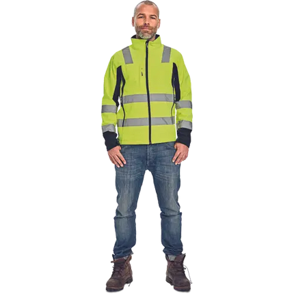 Jacheta reflectorizanta softshell Cerva MALTON, 100% poliester, 290 gr/mp