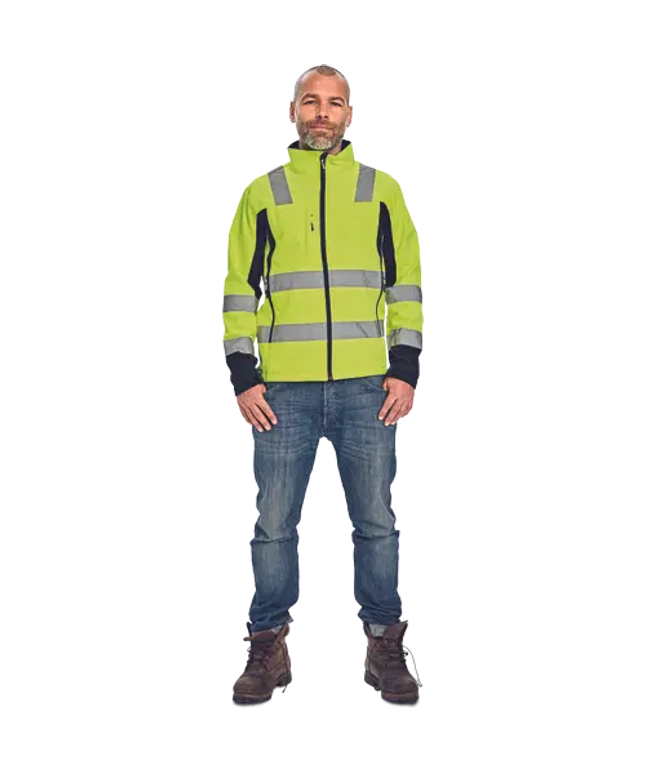 Jacheta reflectorizanta softshell Cerva MALTON, 100% poliester, 290 gr/mp