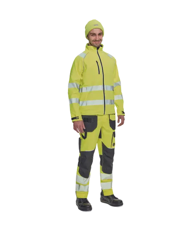 Jacheta reflectorizanta softshell Cerva SHELDON, 94% poliester, 6% elastan, 320 gr/mp