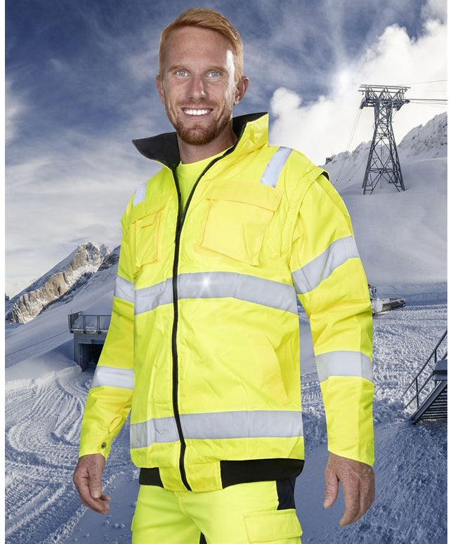 Jacheta reflectorizanta vatuita de iarna Ardon HOWARD 2IN1, 100% poliester, cu maneci detasabile