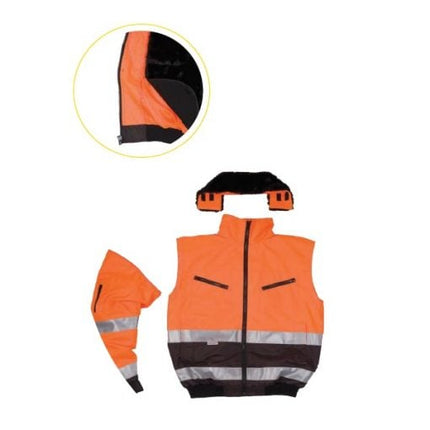 Jacheta reflectorizanta vatuita de iarna Renania ICELAND 3IN1, 100% poliester