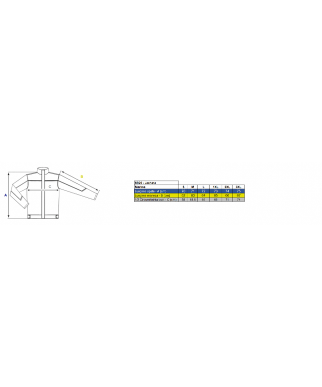 Jacheta reflectorizanta vatuita de iarna Renania LIVERPOOL, 100% poliester