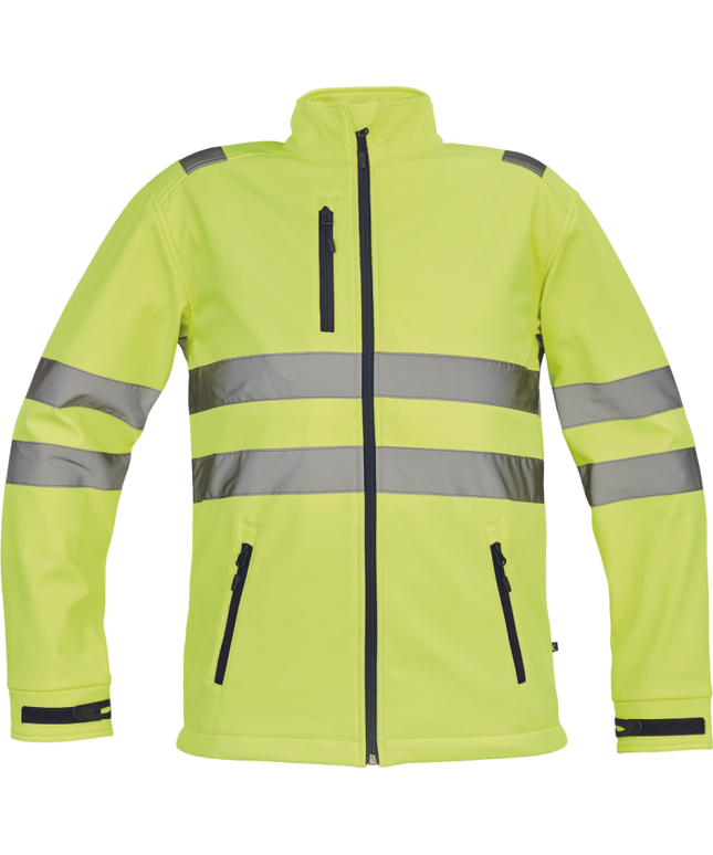 Jacheta softshell cu benzi reflectorizante Cerva MURCIA HV, 94% poliester, 6% elastan, 300 gr/mp