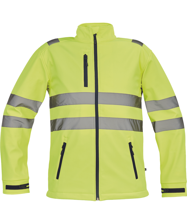 Jacheta softshell cu benzi reflectorizante Cerva MURCIA HV, 94% poliester, 6% elastan, 300 gr/mp