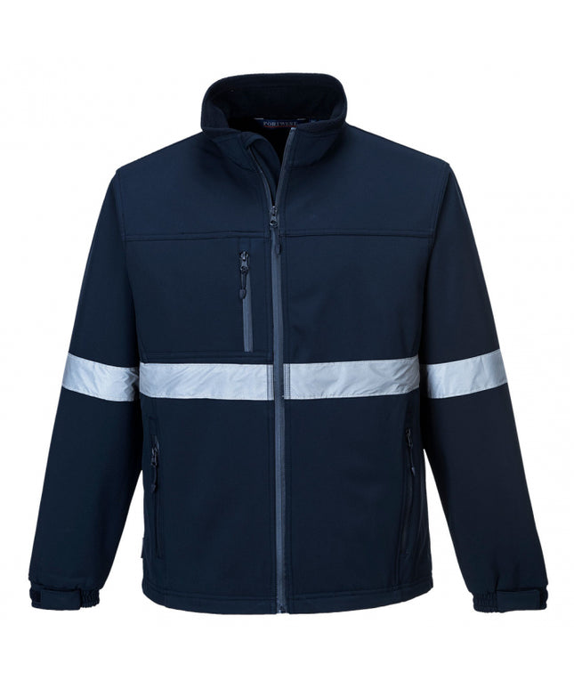 Jacheta softshell cu benzi reflectorizante Portwest IONA TK54, 94% poliester, 6% elastan, 310g