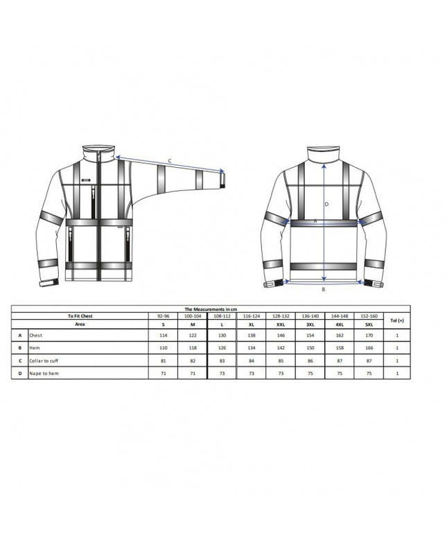 Jacheta softshell reflectorizanta Portwest S424, 94% poliester, 6% elastan, 310 gr/mp