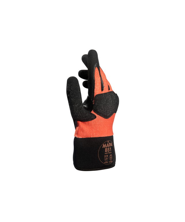 Manusi de protectie taiere Mapa KROTECH 851, impregnate in cauciuc nitrilic