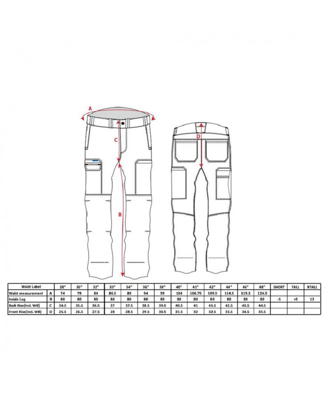 Pantaloni de lucru in talie Portwest CARGO T801 KX3, 98% bumbac, 2% elastan, 255g