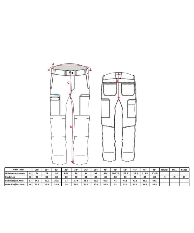 Pantaloni de lucru in talie Portwest CARGO T801 KX3, 98% bumbac, 2% elastan, 255g