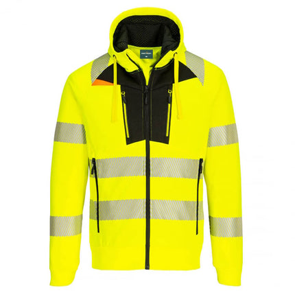 Hanorac cu gluga si fermoar Portwest DX484 PW3 Hi-Vis, 100% poliester, 330 gr/mp