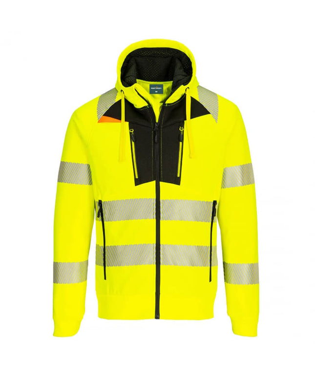 Hanorac cu gluga si fermoar Portwest DX484 PW3 Hi-Vis, 100% poliester, 330 gr/mp