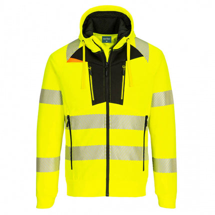 Hanorac cu gluga si fermoar Portwest DX484 PW3 Hi-Vis, 100% poliester, 330 gr/mp