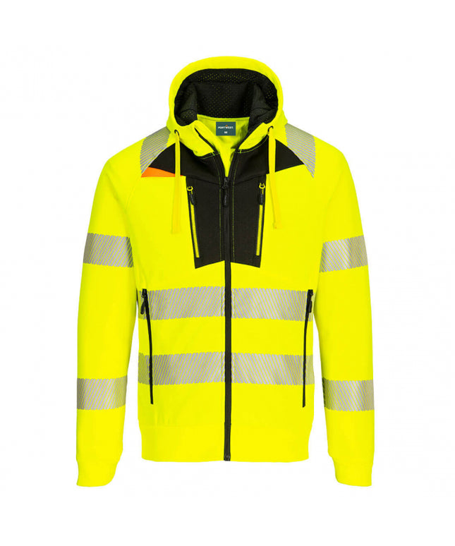 Hanorac cu gluga si fermoar Portwest DX484 PW3 Hi-Vis, 100% poliester, 330 gr/mp