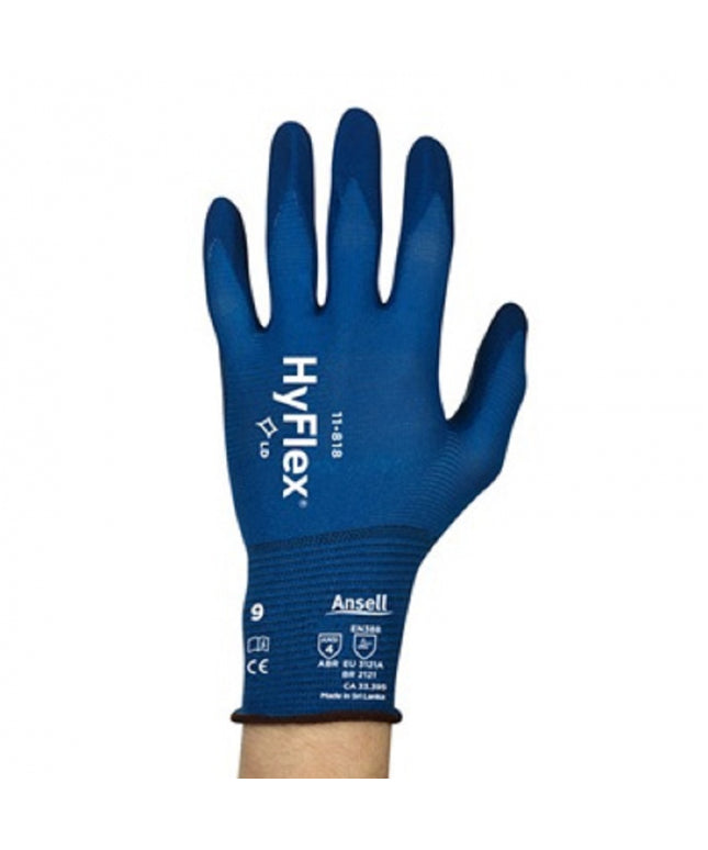 Manusi de protectie Ansell HYFLEX 11-818, impregante in spuma de nitril