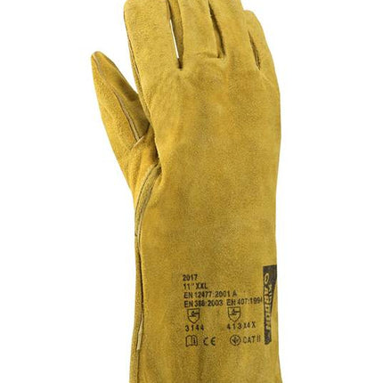 Manusi de protectie sudura Ardon KIRK, piele spalt bovina, ata kevlar, 35cm