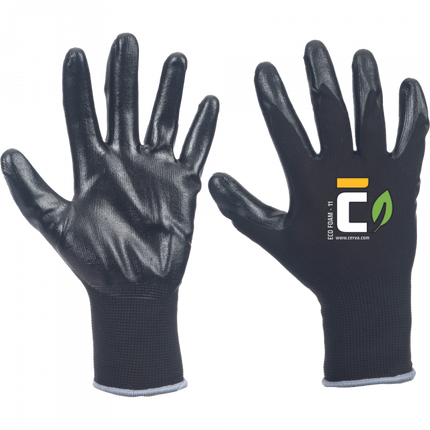 Manusi de protectie Cerva ECO FOAM, impregnate in spuma nitril, din material reciclat