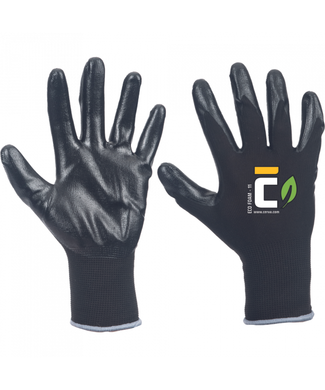 Manusi de protectie Cerva ECO FOAM, impregnate in spuma nitril, din material reciclat
