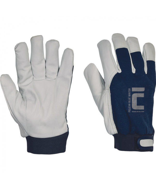 Manusi de protectie Cerva PELICAN BLUE WINTER, piele capra