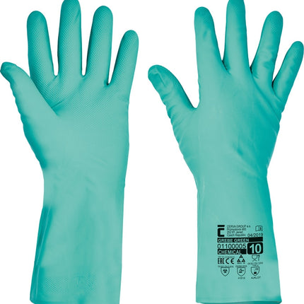 Manusi de protectie chimica Cerva GREBE, nitril, 35 cm