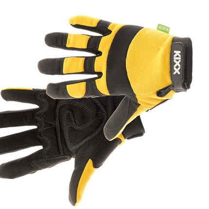 Manusi de protectie Kixx BRICK, piele sintetica, pernite anti-soc