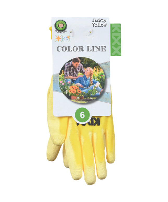 Manusi de protectie Kixx JUICY YELLOW, impregnate in poliuretan