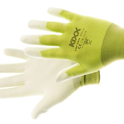 Manusi de protectie Kixx LIKE LIME, impregnate in poliuretan