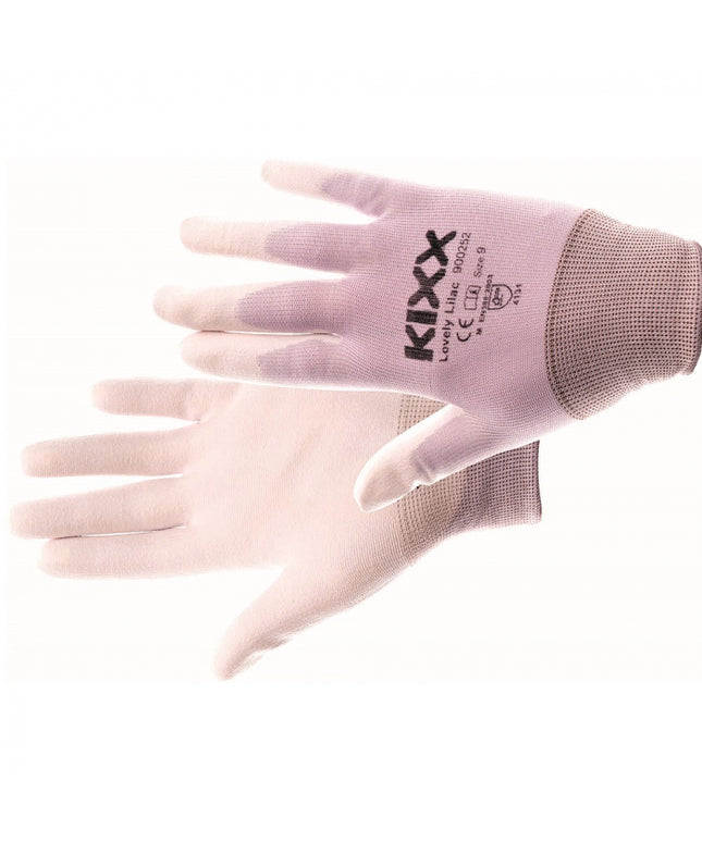 Manusi de protectie Kixx LOVELY LILAC, impregnate in poliuretan