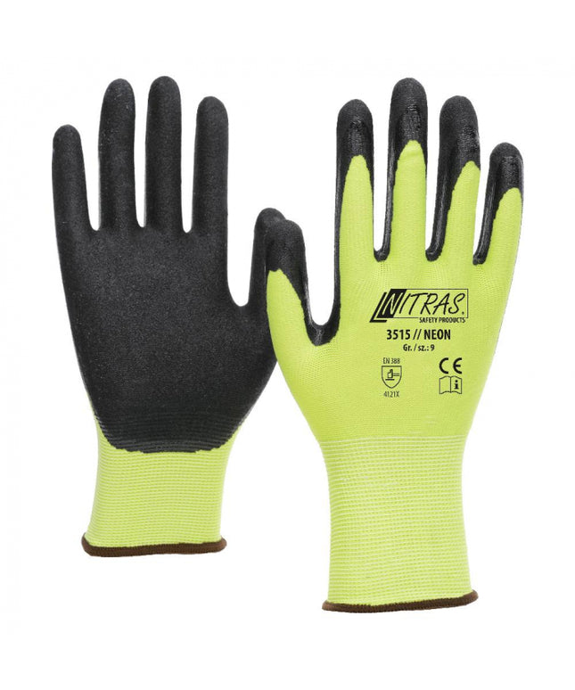 Manusi de protectie Nitras NEON, impregnate in nitril