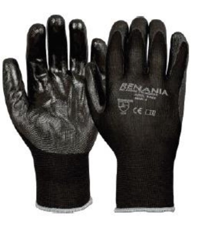 Manusi de protectie Renania BLACK, impregnate in nitril