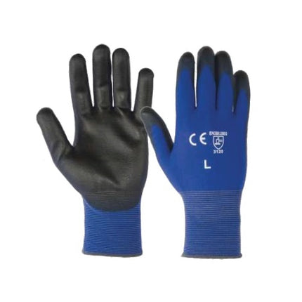 Manusi de protectie Renania BLUE LITE, impregnate in poliuretan, compatibila cu ecran tactil
