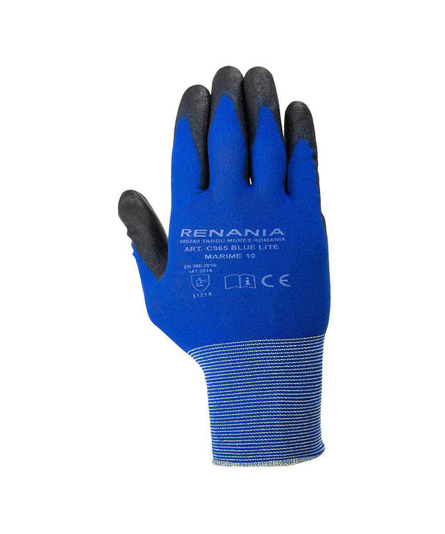 Manusi de protectie Renania BLUE LITE, impregnate in poliuretan, compatibila cu ecran tactil