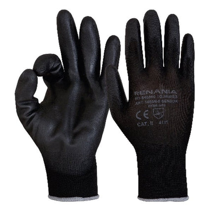 Manusi de protectie Renania SENSOR P BLACK, impregnate in poliuretan, 1464PN