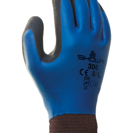 Manusi de protectie Showa DUAL-LATEX 306, impregnate in latex