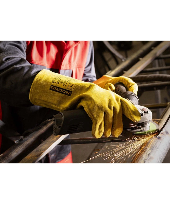 Manusi de protectie sudura Ardon KIRK, piele spalt bovina, ata kevlar, 35cm