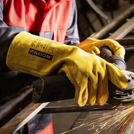 Manusi de protectie sudura Ardon KIRK, piele spalt bovina, ata kevlar, 35cm