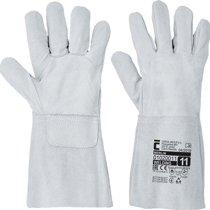 Manusi de protectie sudura Cerva MERLIN, spalt bovina, 15 cm