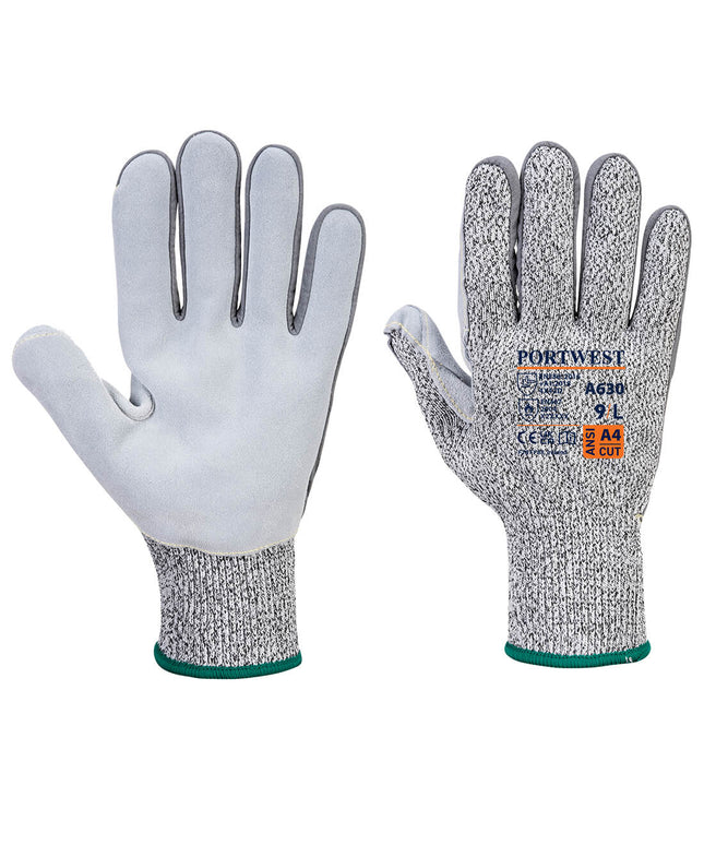 Manusi de protectie taiere Portwest A630 RAZOR, fibra de sticla, piele bovina, elastan