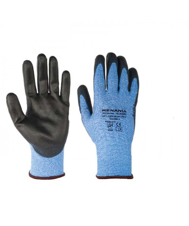Manusi de protectie taiere Renania BLUE LITE 3, impregnate in poliuretan