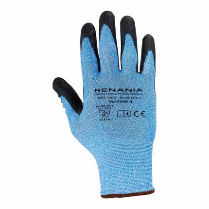 Manusi de protectie taiere Renania BLUE LITE 3, impregnate in poliuretan