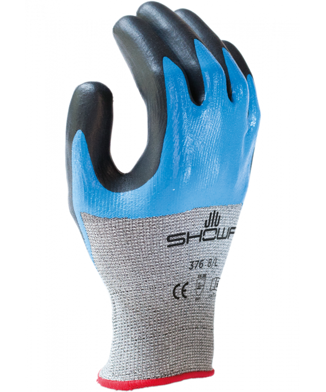 Manusi de protectie taiere Showa S-TEX 376, impregnate in nitril