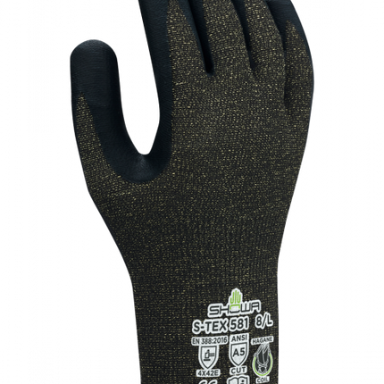 Manusi de protectie taiere Showa S-TEX-581, imprgenate in spuma de nitril