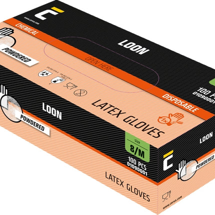 Manusi din latex pudrate Cerva LOON, unica folosinta
