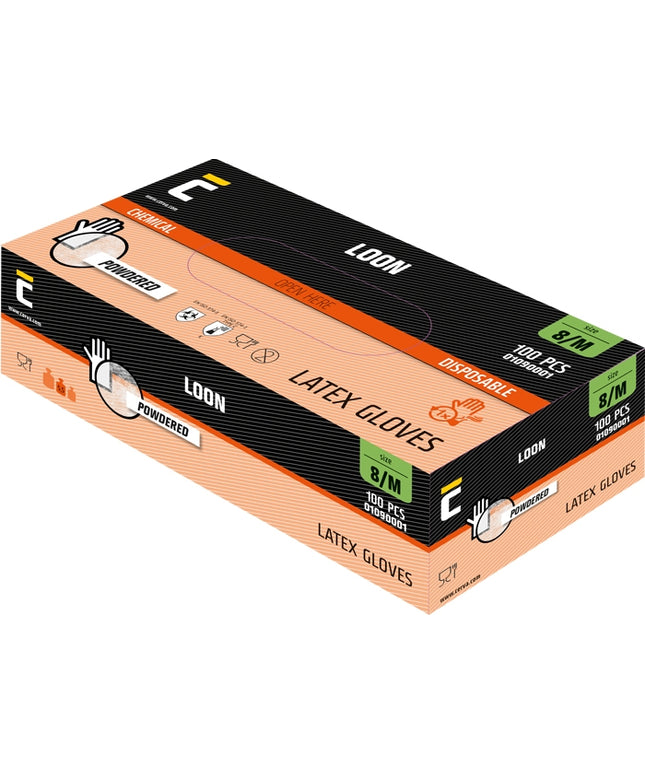 Manusi din latex pudrate Cerva LOON, unica folosinta