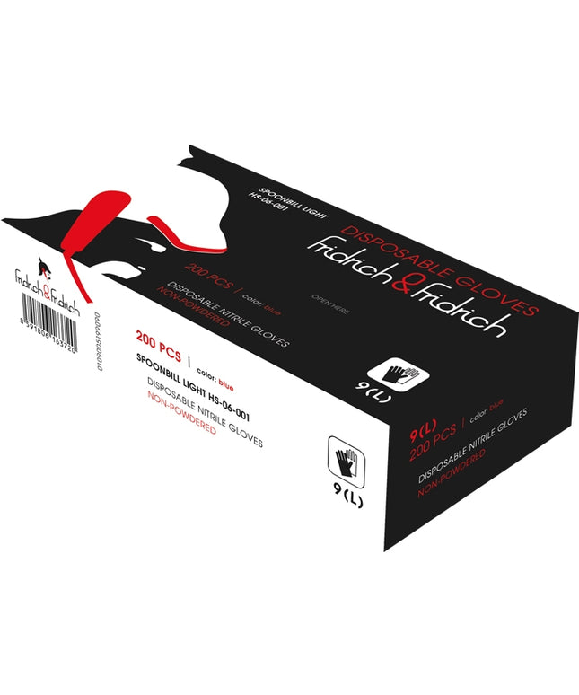 Manusi din nitril nepudrate Fridrich SPOONBILL LIGHT HS-06-001, unica folosinta, 200 buc/cutie