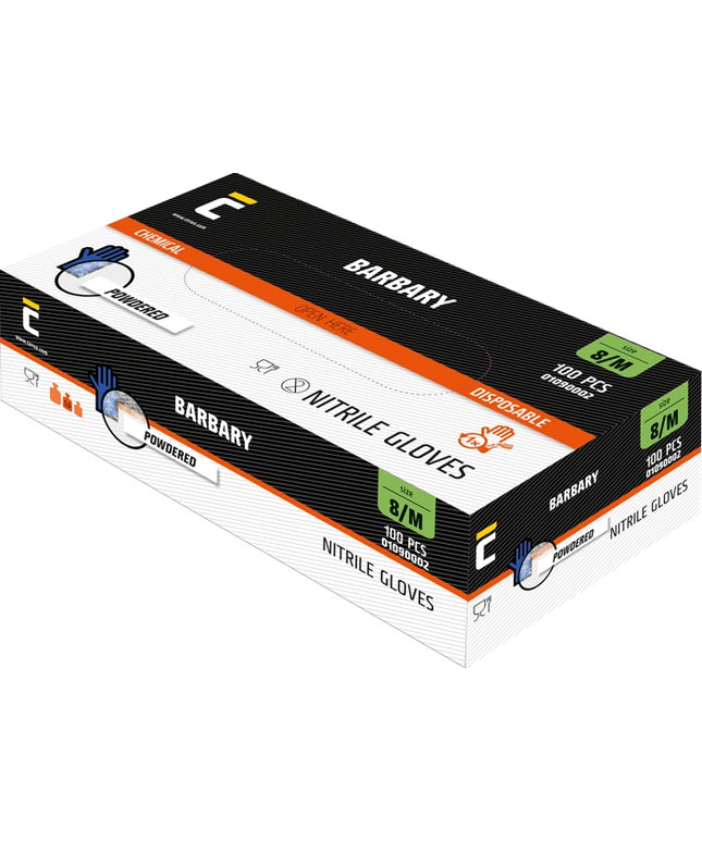 Manusi din nitril pudrate Cerva BARBARY, unica folosinta