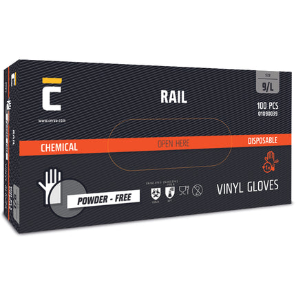 Manusi din vinil nepudrate Cerva RAIL, unica folosinta