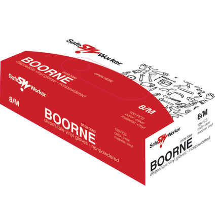 Manusi din vinil nepudrate Safe Worker BOORNE NON, unica folosinta