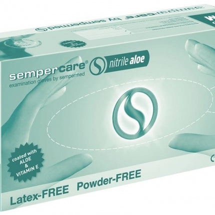 Manusi nitril nepudrate SEMPERCARE ALOE