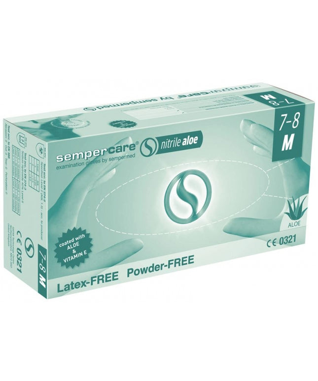 Manusi nitril nepudrate SEMPERCARE ALOE