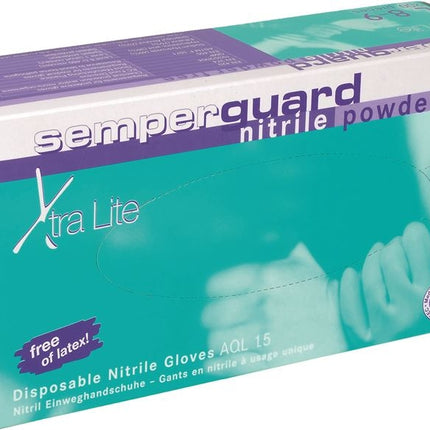 Manusi nitril nepudrate SEMPERGUARD XTRA LITE, 200buc